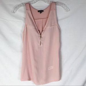 Express light pink sheet tank top